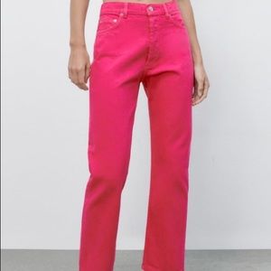 Zara hot pink jeans